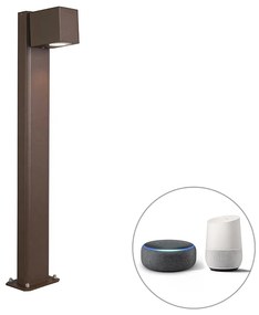 Inteligentná vonkajšia stojaca lampa 65 cm hrdzavohnedá IP44 vrátane Wifi GU10 - Baleno