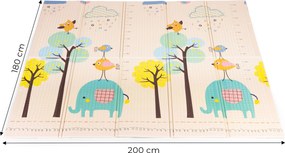 Detská penová podložka 200x180 cm vzdelávacia obojstranná skladacia rastová abeceda ECOTOYS