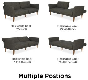 Sivá rozkladacia pohovka 205 cm Regal - Novogratz