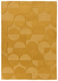 Žltý koberec z vlny Flair Rugs Gigi, 120 × 170 cm
