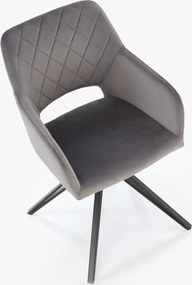 Jedálenská otočná stolička BELEN - šedá