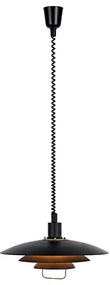 Čierne závesné svietidlo Markslöjd Kikrenes, ø 48 cm