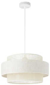 Závesný luster BOHO na šnúre 1xE27/60W/230V pr. 40 cm krémová/juta