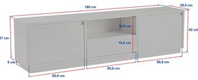 TV stolík Vanguard Wood Black