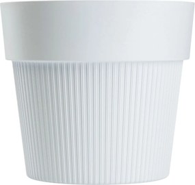 PLASTOVÝ KVETINÁČ SILVA LINE 16X14 CM BIELA