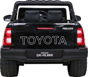 Ramiz Toyota Hilux na batérie pre deti Čierny pickup + pohon 4x4 + diaľkové ovládanie