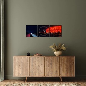 Obraz diaľnice (s hodinami) (90x30 cm)