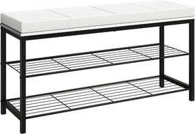 XXXLutz REGÁL NA TOPÁNKY, čierna, biela, 90/48/30 cm MID.YOU - Online Only drobný nábytok - 000657051307
