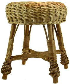 Prútený taburet Rozmery (cm): průměr 27, v. 29