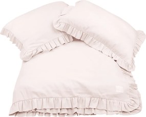 Posteľná bielizeň s volánom – púdrovo ružová Margaret od 140x200 cm 140x200 cm