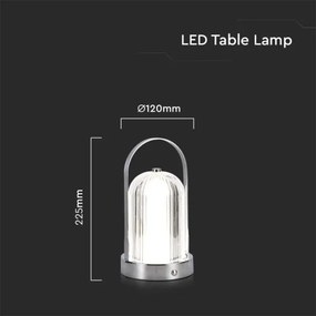 LED Stmievateľná stolná lampa LED/1W/5V 3000-6000K 1800 mAh chróm
