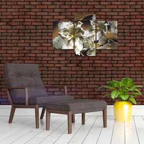 Obraz - Kvety orchideí na mramorovom pozadí (90x60 cm)