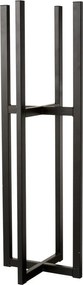 Čierny kovový stojan na kvetináč XL - 31,8 * 95,2 cm