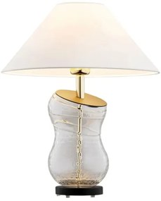 Argon 8036 - Stolná lampa VENETO 1xE27/15W/230V biela/mosadz/čierna