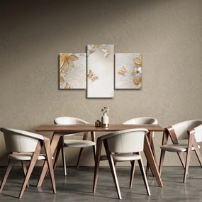 Obraz - Kvety s motýlikmi (90x60 cm)