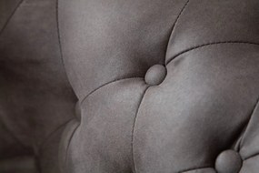 Luxusné kreslo Chesterfield Vintage sivé
