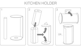 Antracitový stojan na papierové utierky ø 13 cm Bull XL – LIND DNA