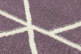 Koberec LIMA C877B fialový / krémový