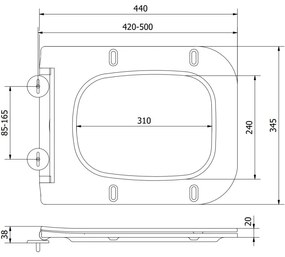 Mexen Madox, toaletné WC sedadlo s pomalým zatváraním, duroplast, čierna matná, 39154085