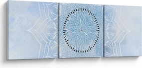 Obraz - Zimná mandala (s hodinami) (90x30 cm)