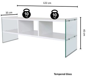 TV stolík/skrinka Vamebo 7 (biela) . Vlastná spoľahlivá doprava až k Vám domov. 1095480