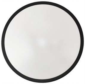 BERGE Okrúhle čierne prisadené stropné svietidlo N/T 2x E27 + 2x LED žiarovka