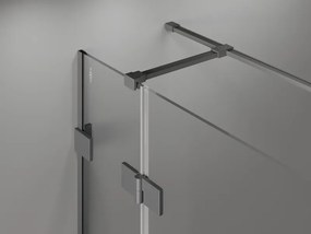 Mexen Lunar T výklopný sprchový kút pravý 135 x 80 cm, číre sklo, grafitová, 834T-135-080-95-00-P