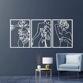 SENTOP | Trojdielna nástenná dekorácia ženy – Moderné art umenie | SENTOP HDF0480
