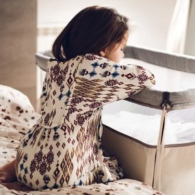 Lionelo - Detská postieľka 3v1 LEONIE šedá/béžová