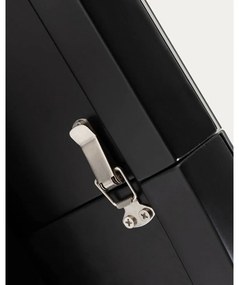 Čierny okrúhly rozkladací jedálenský stôl so sklenenou doskou ø 160 cm Vashti – Kave Home