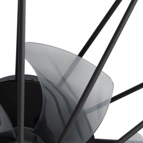 Stropný ventilátor čierny 62 cm vrátane LED stmievateľný s diaľkovým ovládaním - Yaran