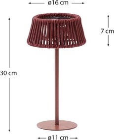 LED stolové/prenosné vonkajšie svietidlo so solárnym panelom ø 11 cm Aldet – Kave Home