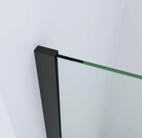 Erga Paris, sprchová zástena Walk-In 110x200 cm, 8mm číre sklo, čierny profil, ERG-V02-PARIS-110x200-CL-BK