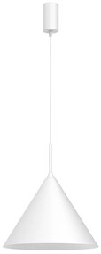 Závesné svietidlo Capital, 1x biele kovové tienidlo, (fi 32cm), w