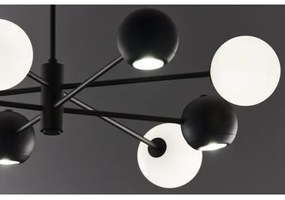 Jupiter 1998 - Luster na tyči MOKA 4xGU10/10W/230V + 4xG9/10W/230V čierna/biela