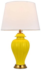 Stolová lampa Cypr v žltej farbe