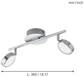 Eglo 95629 - LED Bodové svietidlo SALTO 2xLED/5,4W/230V