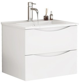 Závesná skrinka pod umývadlo Houseland Bravio 60 cm biela