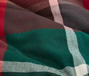 Flanelová posteľná bielizeň, viacfarebná károvaná, štandardná veľkosť