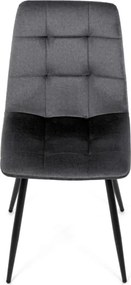 Jedálenská stolička zamatová, sivá DCL-X7015 GREY2
