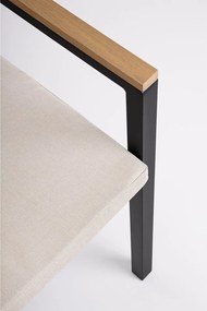 Antracitová kovová záhradná stolička Henna – Bizzotto