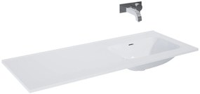 Elita Skappa, nábytkové umývadlo bez otvoru (60+60)x46x2 cm, pravé, biela lesklá, ELT-146039