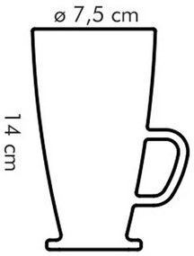 TESCOMA sklenený hrnček latte macchiato CREMA 300 ml