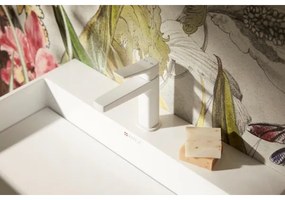 KFA Armatura 4522-815-44 - Umývadlová batéria + vypúšťací ventil MALAGA 15,9 cm biela