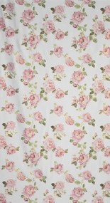 Dekorstudio Záves AVANI 140x250 cm biely s ružami stredná tienivosť 100% polyester