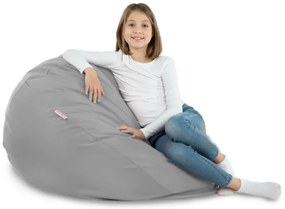 Plyšový sedací vak SAKO svetlosivý