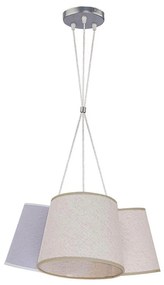 Duolla - Luster na lanku ROSSA 3xE27/40W/230V béžová/šedá