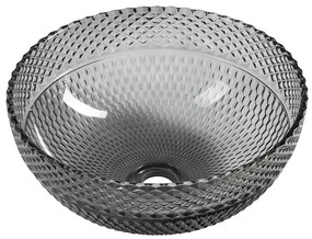 Čierne sklenené okrúhle umývadlo ø 39,5 cm Marac – Sapho