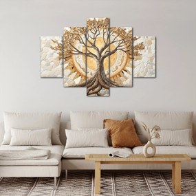 Obraz – Zlatý strom života v mozaike (150x105 cm)