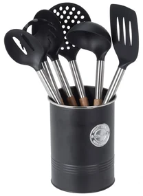 Excellent Houseware Sada kuchynského náčinia v stojane Bistro, 7 ks